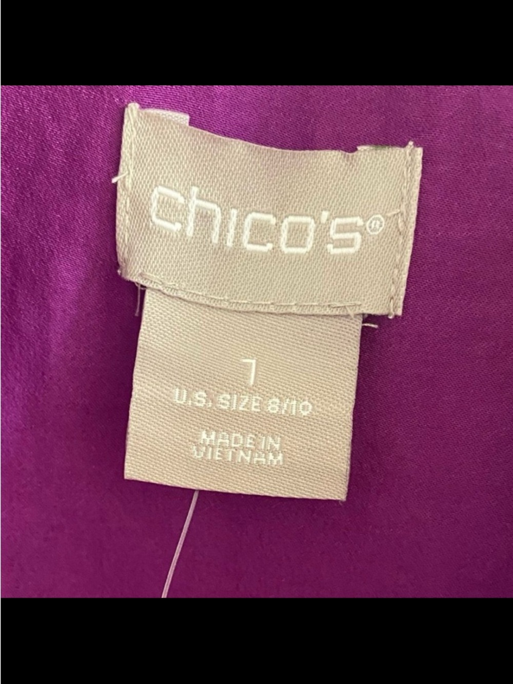 Chico's Short-Sleeve Longline Tunic Purple Medium NWT - Picture 7 of 10